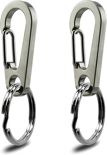 Miniatura 7 de Clips para placa de identificación para perro, paquete de 2 unidades, clip rápido de acero inoxidable 304 de varios tamaños con anillos/soporte