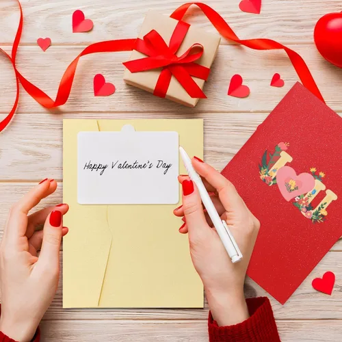 Miniatura 4 de Tarjetas de felicitación de cumpleaños desplegables, tarjetas 3D con texto en inglés "I Love You" para cumpleaños, día de San Valentín, día