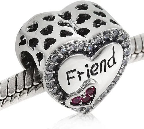 Miniatura 4 de Charm Amigo de plata de ley 925 Amistad Charm, Plata esterlina