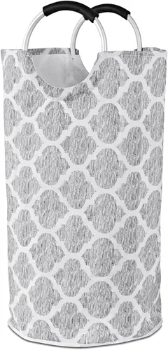 Miniatura 10 de Dalykate - Cesta de lavandería plegable de tela Oxford de 82 litros con asas para ropa, plegable y resistente al agua, cesta de ropa sucia, Blossom