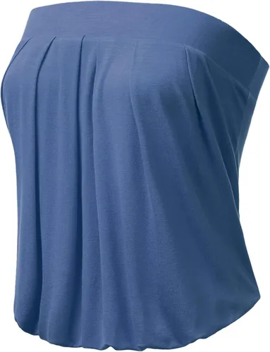 Miniatura 2 de DOUBLJU - Top de tubo elástico plisado natural para mujer con banda elástica con talla grande