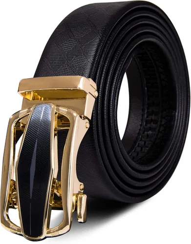 Dubulle Cinturones de diseñador para hombre correa de cuero genuino con hebilla automática deslizante