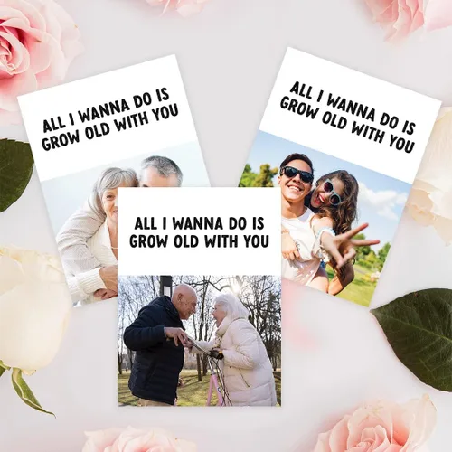 Miniatura 3 de Andaz Press Tarjeta fotográfica personalizada de 8.5 x 11 pulgadas con sobre, tarjeta de aniversario personalizada para marido, esposa, él, ella