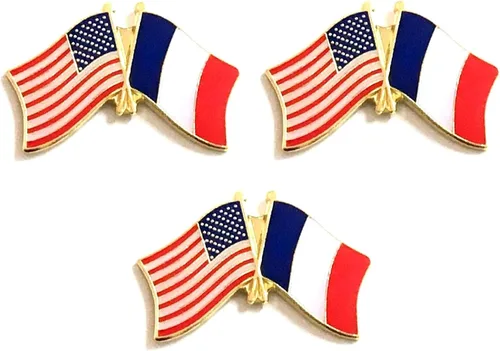 Miniatura 7 de 3 Pines de solapa con banderas de Estados Unidos y países internacionales, paquete de 3 pines dobles con diseño de banderas de Estados Unidos