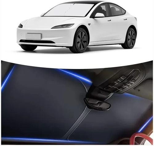 Miniatura 8 de Parasol de vidrio grueso 300T para automóvil, viene con bolsa de almacenamiento, mantiene el interior del automóvil fresco, parasol universal