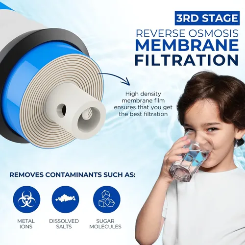 Miniatura 4 de IPW Industries Universal Kit de filtro de recambio para ósmosis inversa de 4 etapas debajo del fregadero Reemplace cada 6-12 meses para obtener