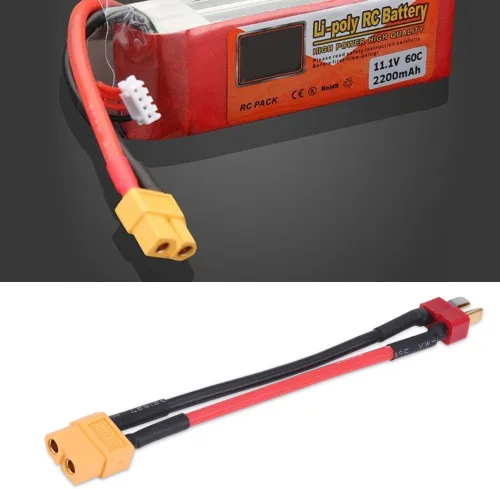Miniatura 4 de Alomejor Adaptador de cargador RC, cable seguro y confiable de 14 AWG, adaptador de corriente para automóvil, cable de 3.9 in, 2