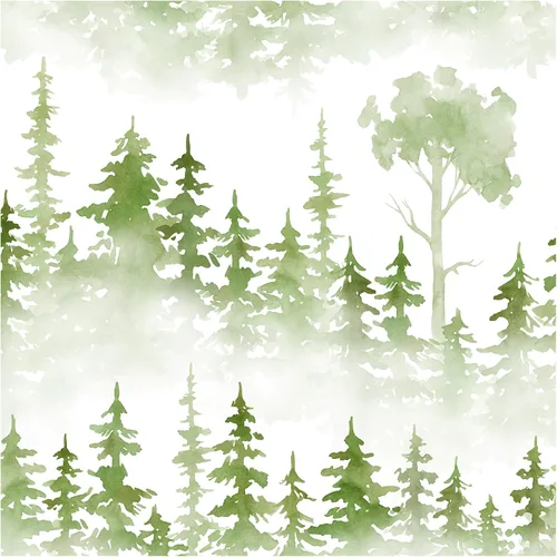 Floralplus Papel tapiz autoadhesivo con diseño de bosque brumoso, extraíble, diseño botánico, apto para inquilinos, para decoración del hogar, papel