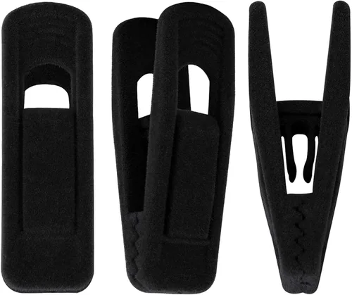 Miniatura 14 de Trgowaul Clips de terciopelo para colgar pantalones, clips de terciopelo, clips de dedo fuertes, perfectos para perchas finas de terciopelo