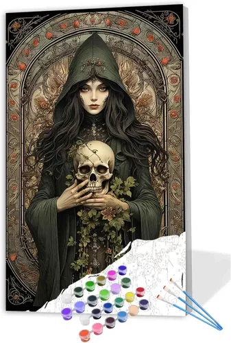 Pintura de Halloween por números para adultos sobre lienzo, terror, pinturas al óleo acrílicas, kits de pintura al óleo, regalos para niños, Pintura