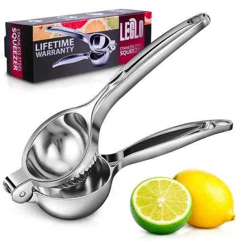 Miniatura 11 de Exprimidor de Limón Bird con Boca de Vaciado - Exprimidor Cítrico Manual Prensa de Frutas de Mano para Limones y Limas De Acero Inoxidable