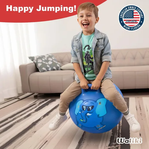 Miniatura 2 de WALIKI Pelota de Salto para Niños y Niñas de 3 a 6 años Bola de Saltar Hippity Hop Regalo de Cumpleaños Genial Azul 45,7 cm