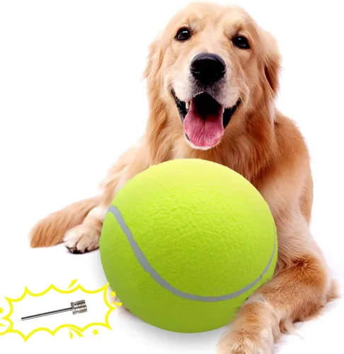 Pelota de tenis grande para perros Banfeng, pelota de deporte gigante de 24 cm para perros, juguete interactivo para mascotas, regalo de cumpleaños