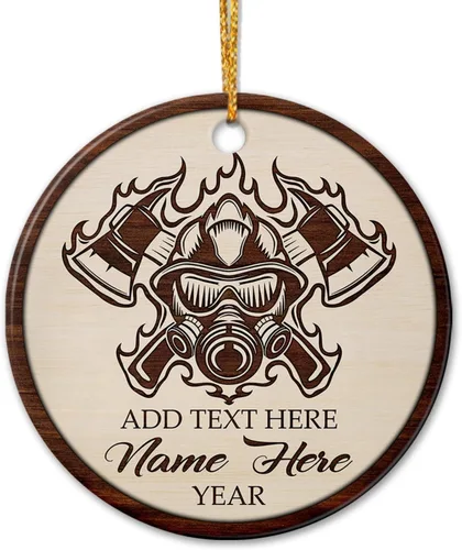 Miniatura 12 de Adorno de cerámica personalizado de asistente principal, adornos de Navidad del mejor asistente del mundo, texto personalizado, año y nombre de Papá
