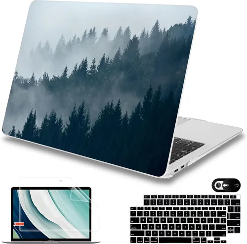 Miniatura 26 de Mektron Funda para MacBook Air de 13 pulgadas M1 A2337 A2179 A1932, carcasa dura 2018-2021 Air de 13 pulgadas con Touch ID, diseño exclusivo
