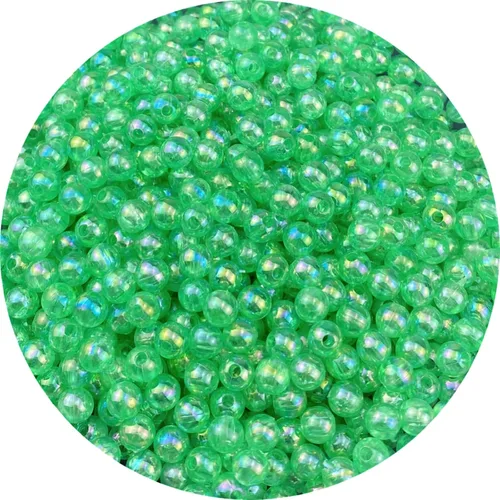 Miniatura 14 de 1000 piezas de cuentas redondas de acrílico de 6 mm, colores AB, cuentas espaciadoras redondas para aretes, pulseras, collares, llaveros, joyería