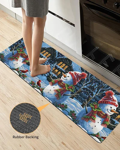 Miniatura 3 de Tapete de baño de Navidad para bañera, antideslizante, de secado rápido y absorbente, tierra de diatomeas, fregadero, dormitorio, cocina, lavable