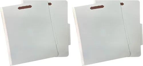 Miniatura 14 de Amazon Basics Carpeta de clasificación - 100% reciclada, 1 divisor, 2" incrustadas, 10 unidades por caja, 12.20 x 10.61 pulgadas (carta), azul claro