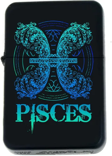 Miniatura 15 de Signos del zodiaco, símbolos del horóscopo, colección de iconos de astrología, infinito negro mate a prueba de viento, encendedores (Virgo) - Regalo