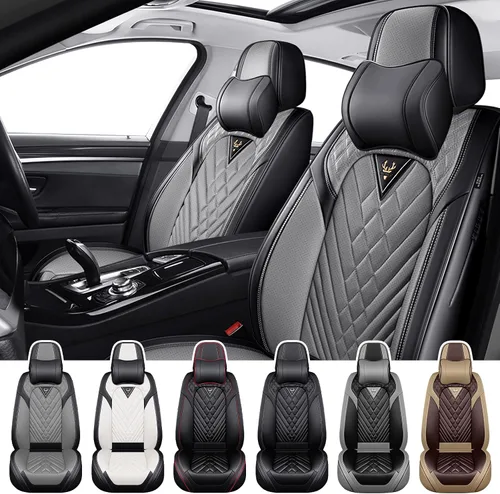 Miniatura 21 de Fundas de Asiento de Coche para Nissan Murano 2003-2026, Funda de Asiento Completa de Piel Nappa Impermeable, Protector de Asiento Automotriz