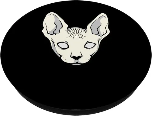 Miniatura 2 de Sphynx Gótico Cat Grafic Goth Death Metal - PopSockets intercambiables PopGrip