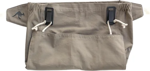 Miniatura 15 de Roo - Delantal de jardinería con bolsillos y cosecha, bolsa de recogida, ajustable, resistente al agua, lavable, lona de algodón