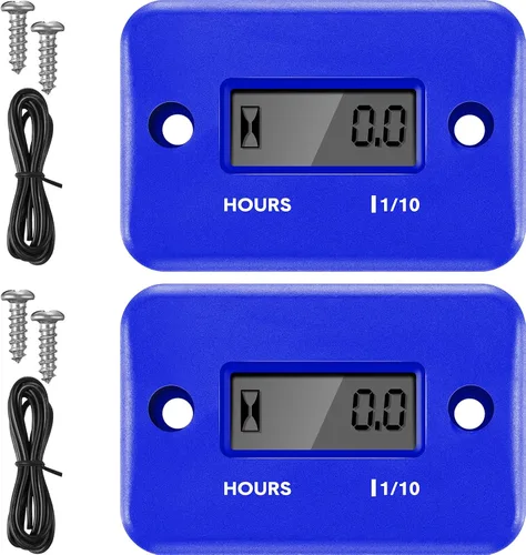 Miniatura 12 de 2 Piezas Medidor de Hora Inductivo para Motor de Gasolina Cortacésped Moto de Tierra Motocicleta Motocross Moto de Nieve Karting Marino ATV Barco