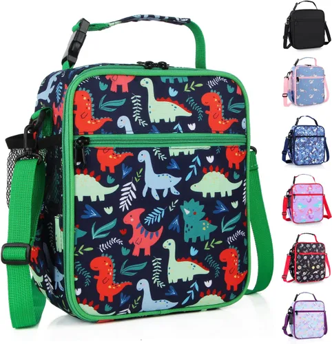 Lonchera aislante para niños, bolsa térmica para picnic con correa ajustable para adultos, niños, mujeres, hombres, niños y niñas, para la escuela y