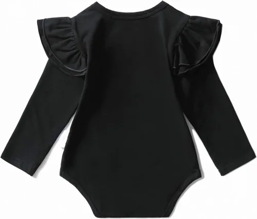 Miniatura 2 de Camiseta de algodón de calidad con volantes y mangas con vuelos para bebé