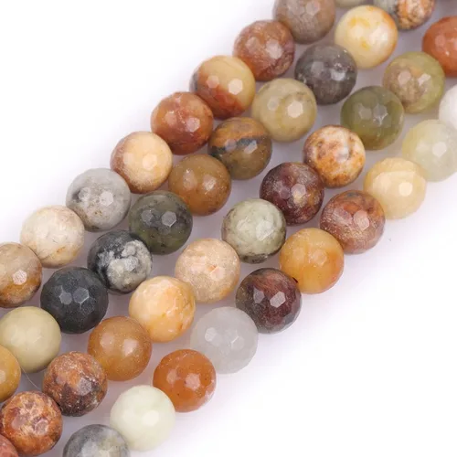Miniatura 45 de GEM-Inside - Cuentas sueltas de cornalina roja naranja facetada de 0.236 pulgadas (0.236 in), cuentas de energía natural para hacer joyas, redondas