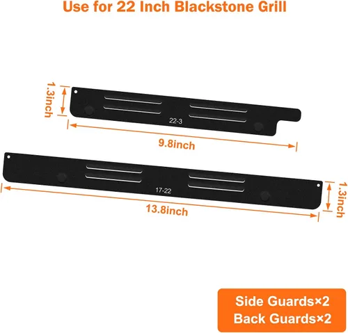 Miniatura 2 de Protectores de viento para parrilla Blackstone de 22 pulgadas, accesorios magnéticos de acero inoxidable para parrilla Blackstone y campamento