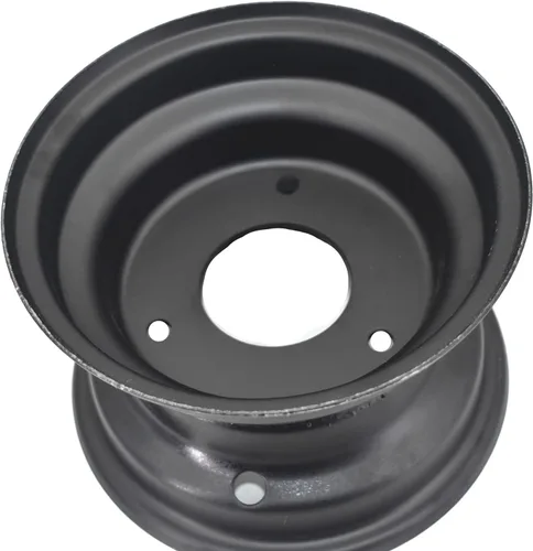 Miniatura 5 de Llanta de rueda de 6 pulgadas con 3 agujeros que se adapta a la mayoría de Go Kart, ATV, cortacésped 145/70-6 de 110-125 cc (negro)