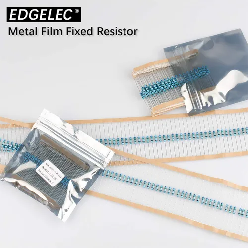 Miniatura 3 de 100 resistencias de 1 ohm 1/2 W (0.5 vatios) ±1% tolerancia de película metálica, resistencia fija de múltiples valores de resistencia opcional