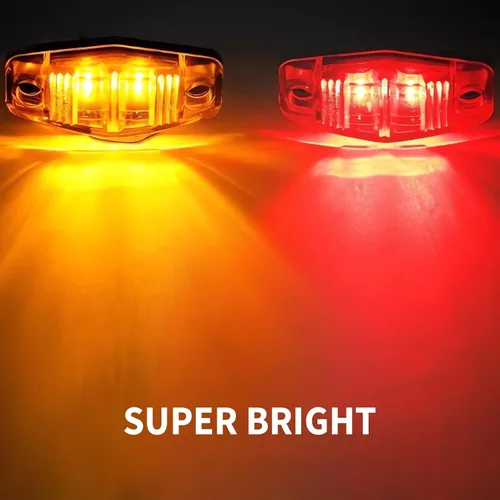 Miniatura 4 de Gonice Juego de 2 luces LED cuadradas para remolque, freno de freno, cola de matrícula, lámpara de luz LED para 12 V, cámper, camión, caravana