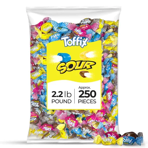 Miniatura 9 de Toffix Golosinas de café masticables, rellenas en el centro, caramelos suaves y masticables envueltos individualmente, 250 piezas de snacks