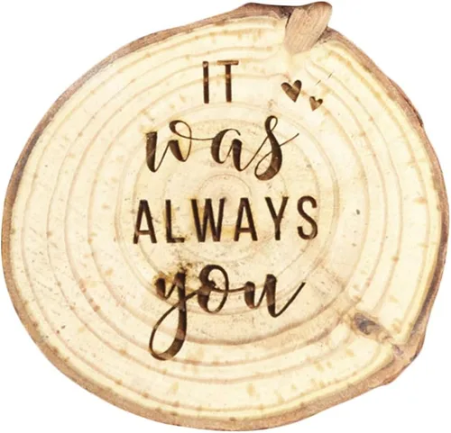 Miniatura 8 de Koyal Wholesale Caja de anillo grabada, caja de anillo de compromiso de madera real de abedul, Forever Yours, caja de propuesta de boda Siempre tuyo