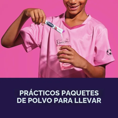 Miniatura 6 de Pedialyte Polvo de electrolitos Bebida de hidratación para niños y adultos Paquete variado: uva, ponche de fruta de fresa y manzana, 8 paquetes