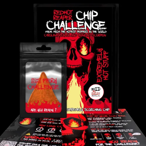 Miniatura 5 de Red Hot Reaper – 1x Chip Challenge Más Caliente Snack Carolina Reaper & Trinidad Scorpion - Super Spicy Hot Chip