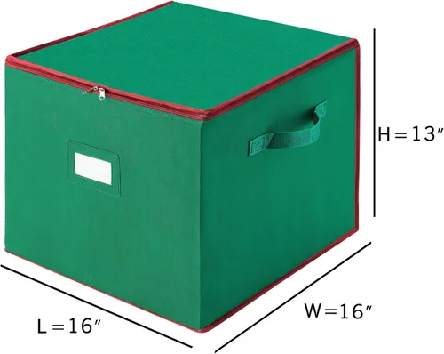 Miniatura 6 de Caja para guardar adornos navideños, con separadores, de la marca Tiny Tim Totes (capacidad para 75 adornos)