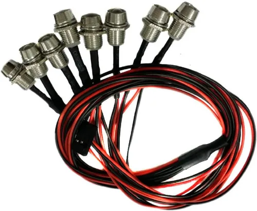 Miniatura 4 de ShareGoo - Kit de faros delanteros LED de 8 LED, accesorios compatibles con Traxxas HSP Tamiya Redcat RC4WD Axial SCX10 RC Car Truck Tank Crawler