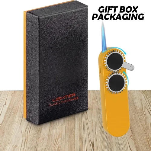 Miniatura 4 de Encendedor de soplete de butano, bonito estético, recargable y ajustable, encendedores geniales para hombres, velas de chimenea, camping, barbacoa