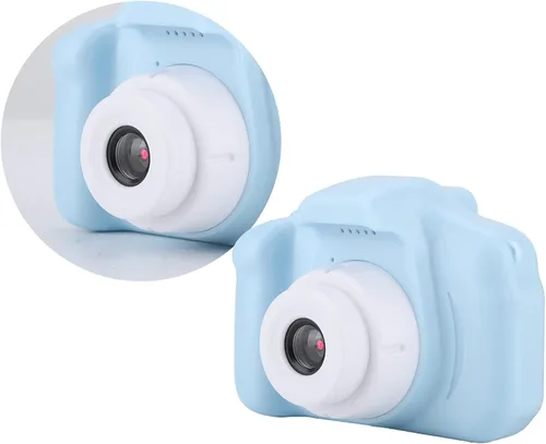 Cámara para niños en miniatura barata para cámaras Pequeña portátil digital desechable pequeño mini video de juguete y alrededores (azul)