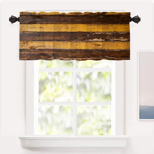 Miniatura 56 de Shrahala Floral Abstract Design Blackout Curtain Tiers, Minimalist Flower Illustration Kitchen Valance Light Blocking Tier Drapes with Rod Pocket, 2