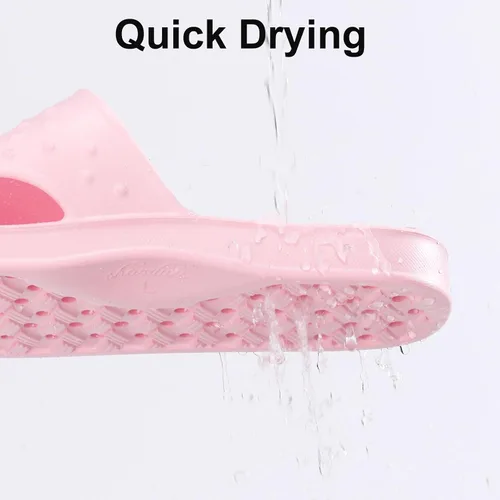Miniatura 3 de shevalues - Zapatos de ducha para mujer con soporte de arco y de secado rápido, sandalias de playa ligeras con agujeros de drenaje