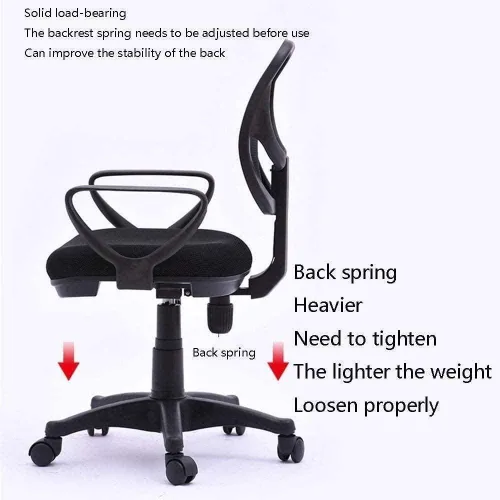 Miniatura 3 de Round Back Office Chair Staff Student Dormitory Home Arched Computer Chair Mesh Lifting Swivel Chair Backrest Staff Chair