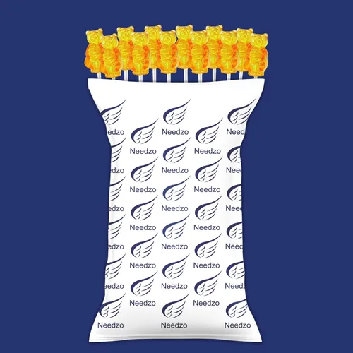 Miniatura 6 de Lollipop - Paletas de osos duros con sabor a miel, envueltas individualmente, decoración de lechones para duchas, paquete de 12
