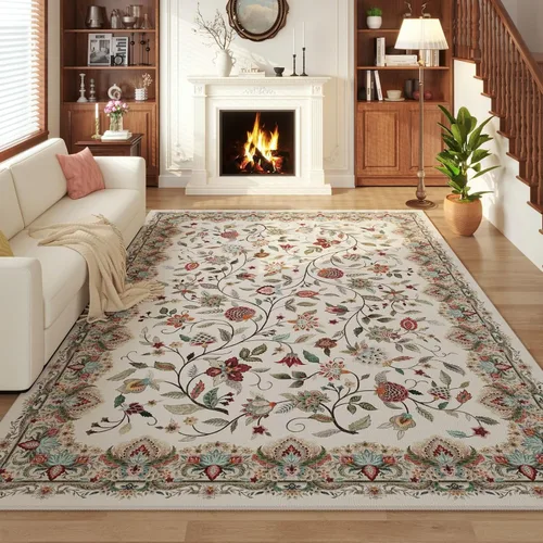 Miniatura 73 de Rugcomf Alfombra de pasillo de 2 x 6 pies, lavable, bohemio, suave, antideslizante, no desprende pelusa, lana sintética, estilo vintage para cocina