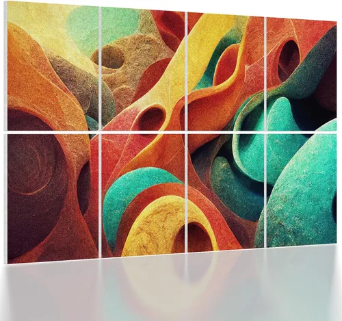 Miniatura 37 de UMIACOUSTICS 8 paneles acústicos artísticos de 0.7 pulgadas de grosor, total de 47.2 x 31.5 pulgadas, paneles de pared acústicos decorativos que