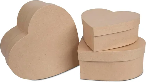Miniatura 8 de Cajas altas y redondas de papel maché con tapas (juego de 3) - Cajas de regalo anidadas de papel kraft marrón - Cajas de regalo redondas anidadas