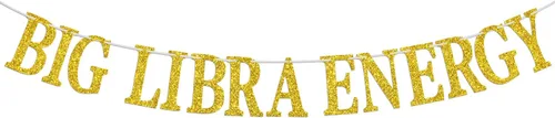 Miniatura 8 de Big Libra Energy - Cartel de cumpleaños, temporada de Libra, zodiaco Libra, horóscopo, astrología, 12 suministros de decoración de fiesta